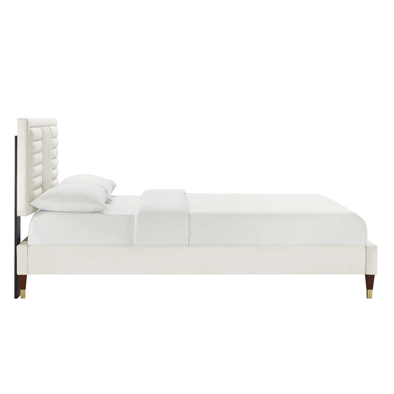Sofia Channel Tufted Performance Velvet Full Platform Bed by Modway - MOD-6999, photo 3 of 8