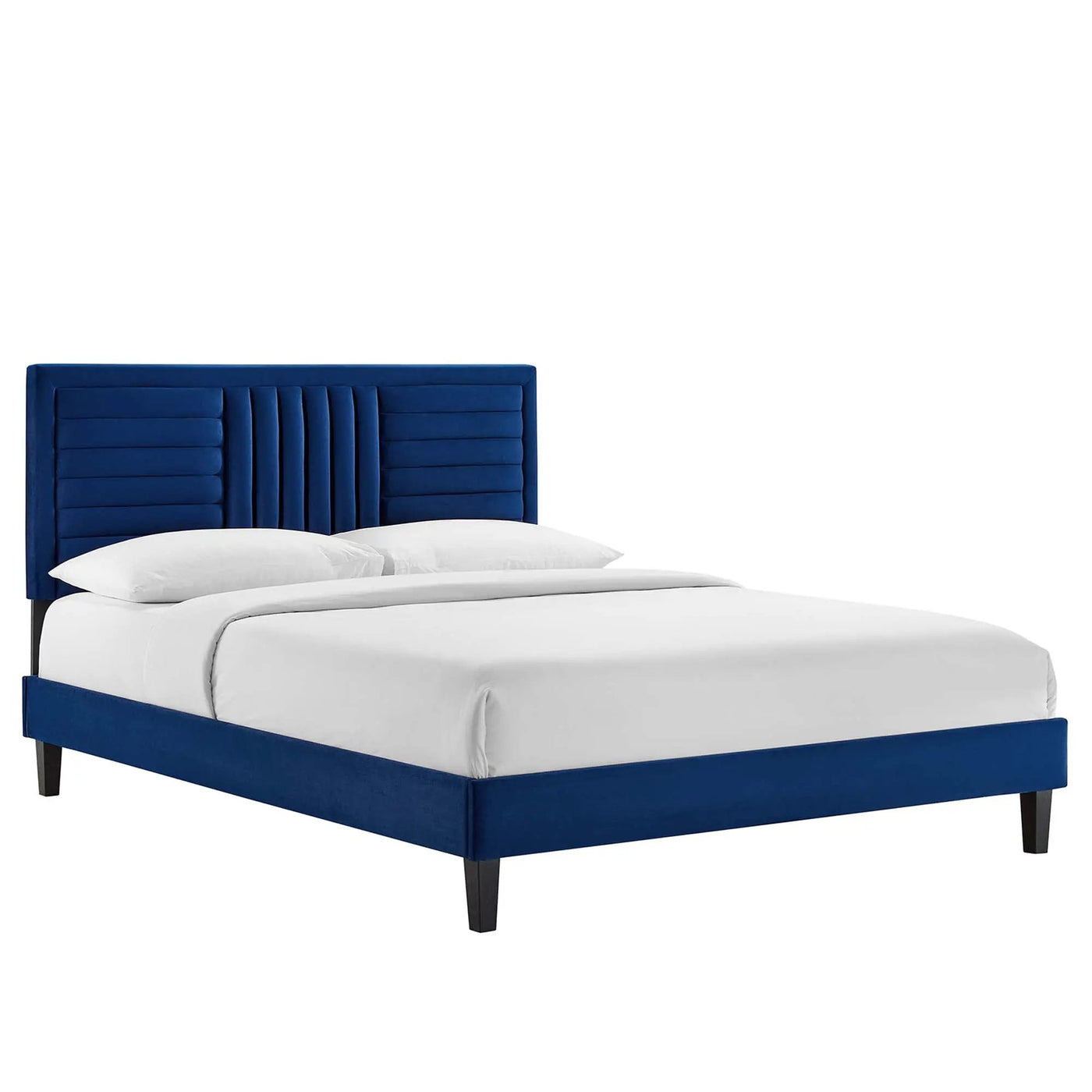 Sofia Channel Tufted Performance Velvet Full Platform Bed by Modway by HouseOfZazla