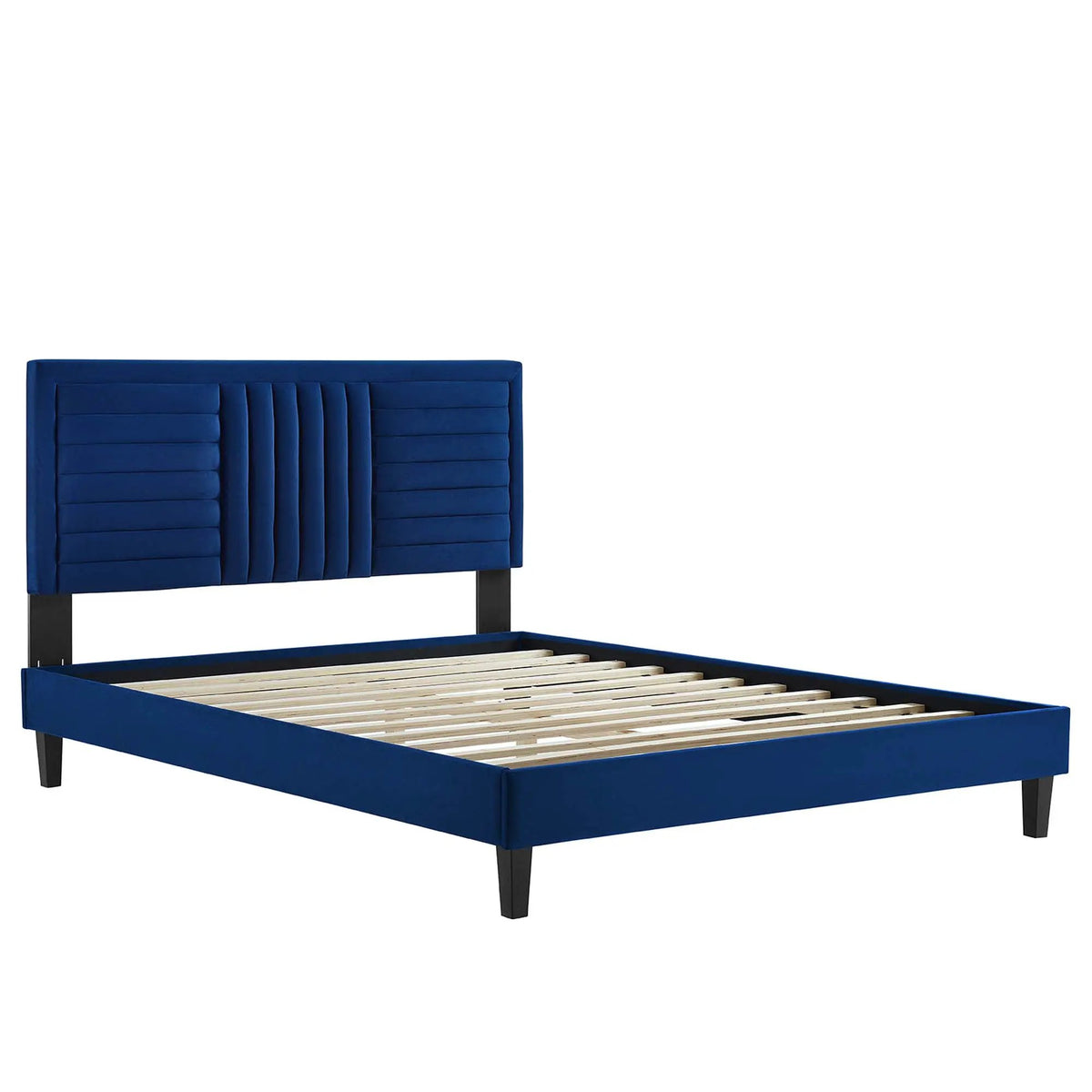 Sofia Channel Tufted Performance Velvet Full Platform Bed by Modway by HouseOfZazla