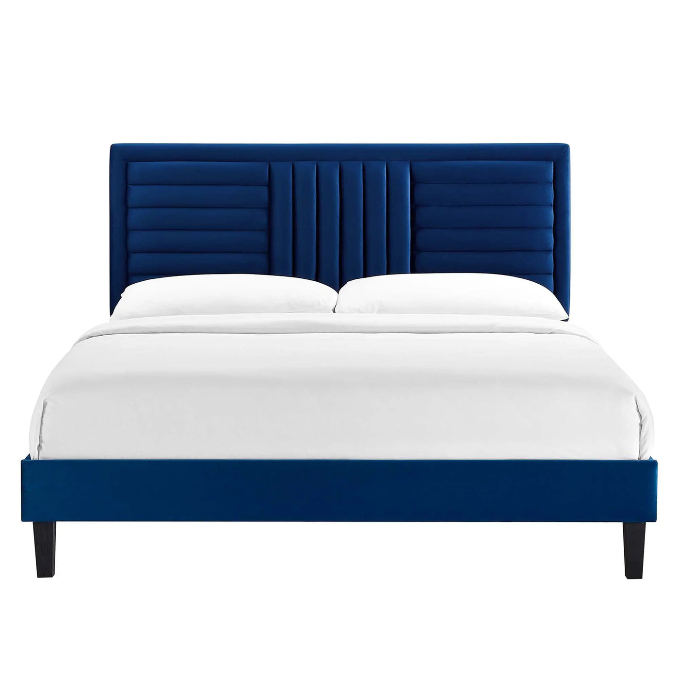 Sofia Channel Tufted Performance Velvet Full Platform Bed by Modway by HouseOfZazla