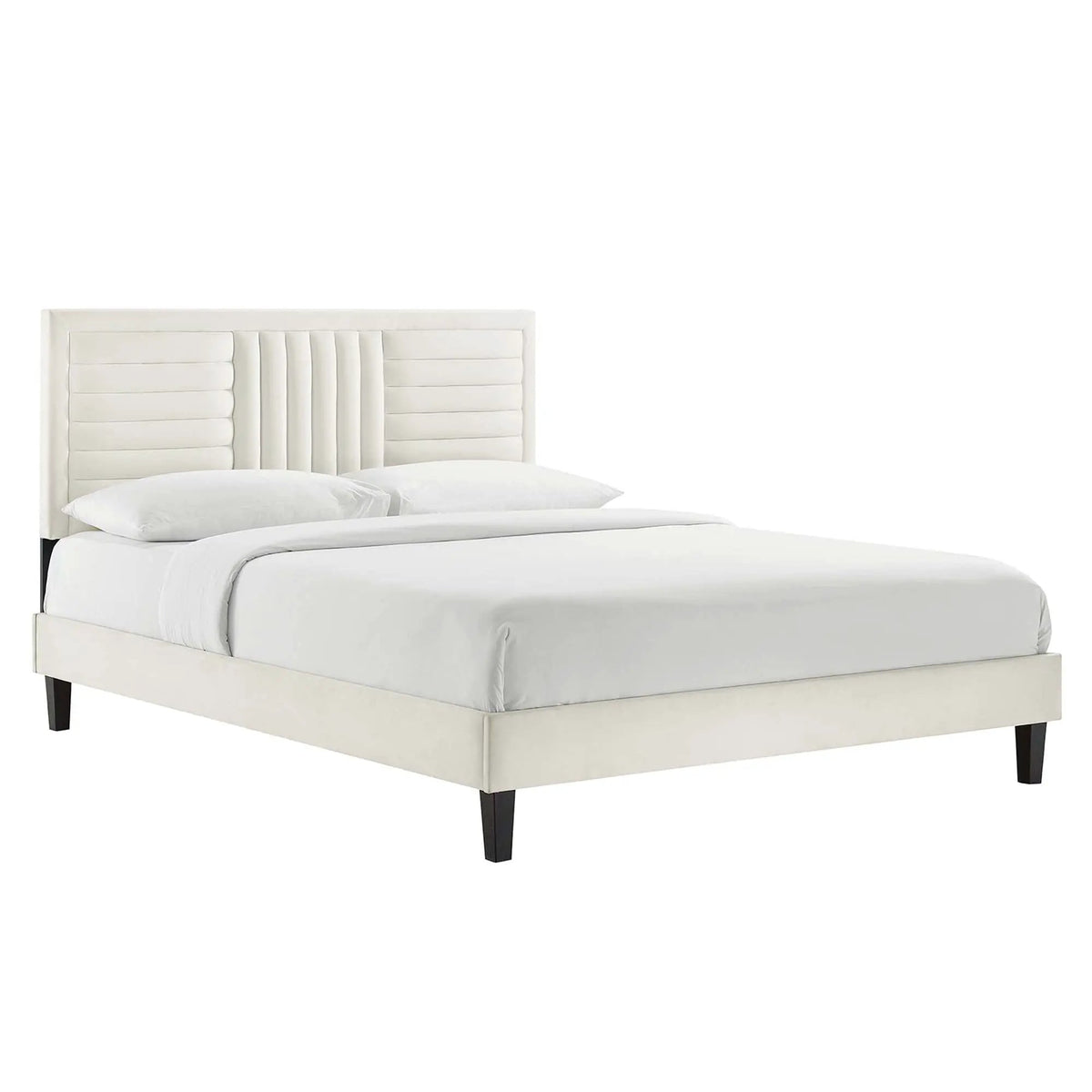 Sofia Channel Tufted Performance Velvet Full Platform Bed by Modway by HouseOfZazla