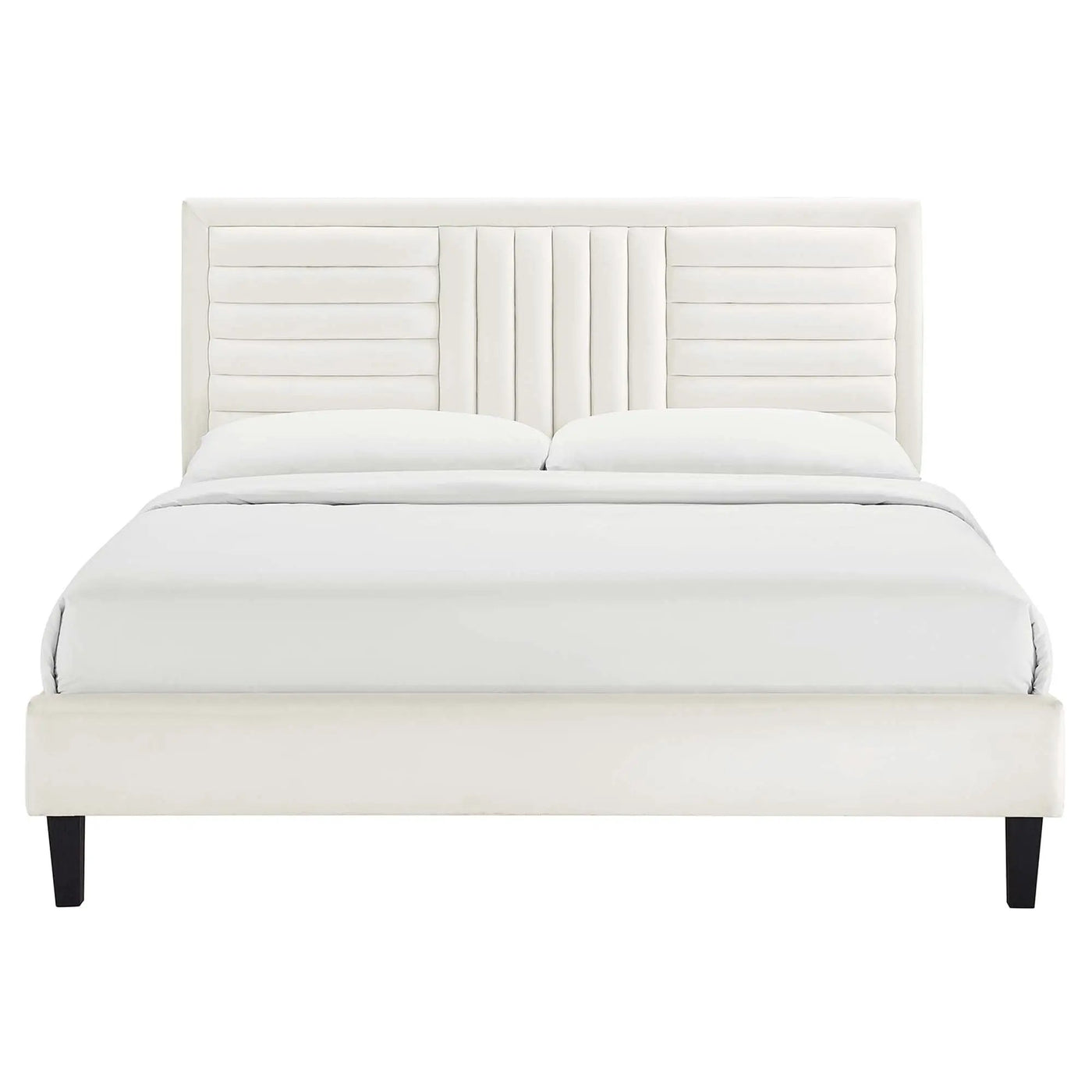 Sofia Channel Tufted Performance Velvet Full Platform Bed by Modway by HouseOfZazla