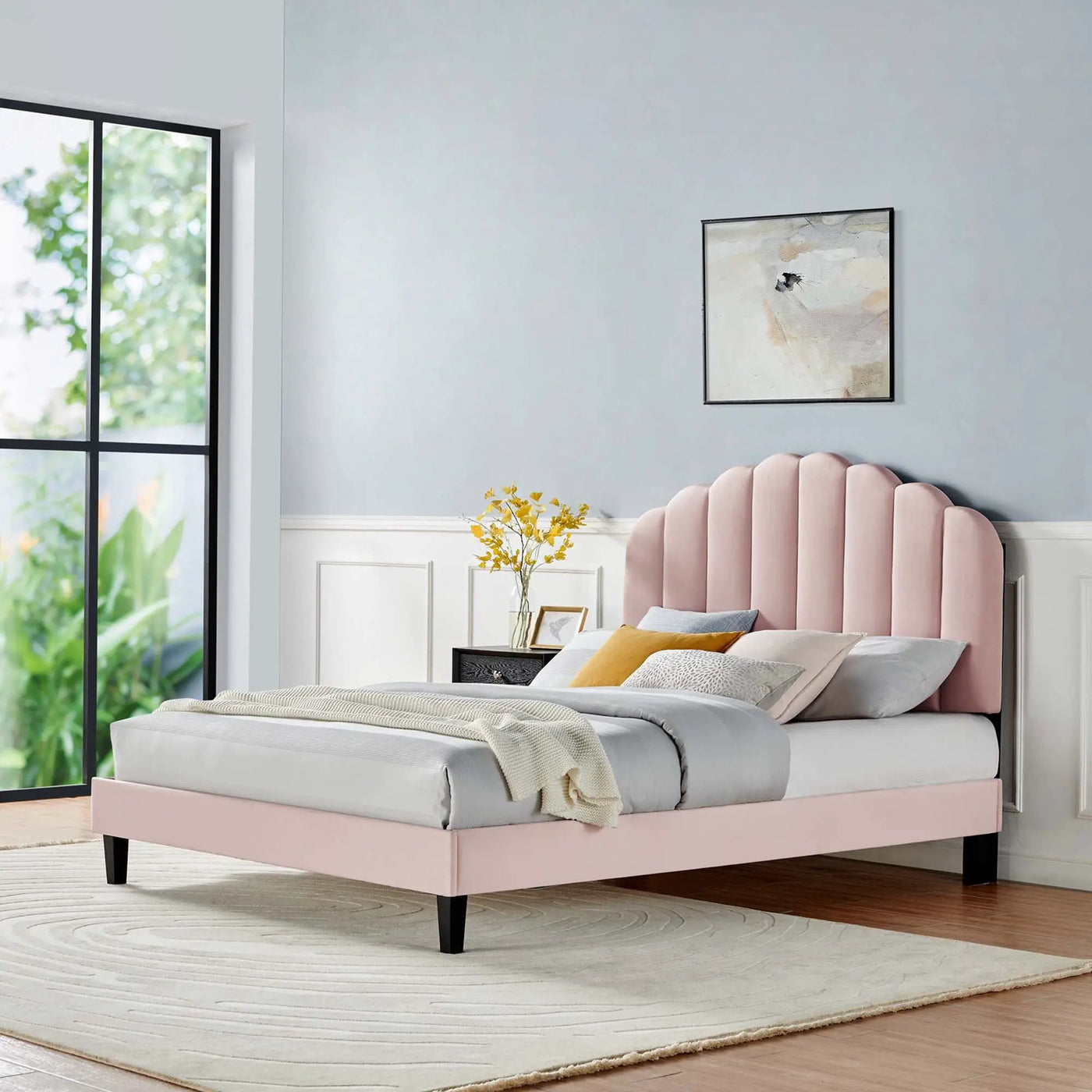 Daisy Performance Velvet Full Platform Bed by Modway by HouseOfZazla