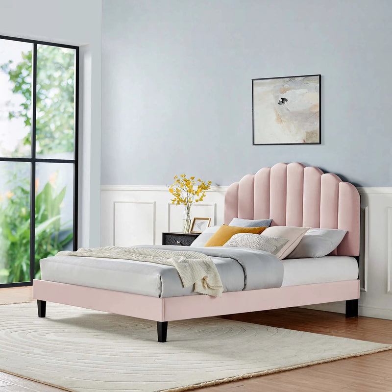 Daisy Performance Velvet Full Platform Bed by Modway by HouseOfZazla