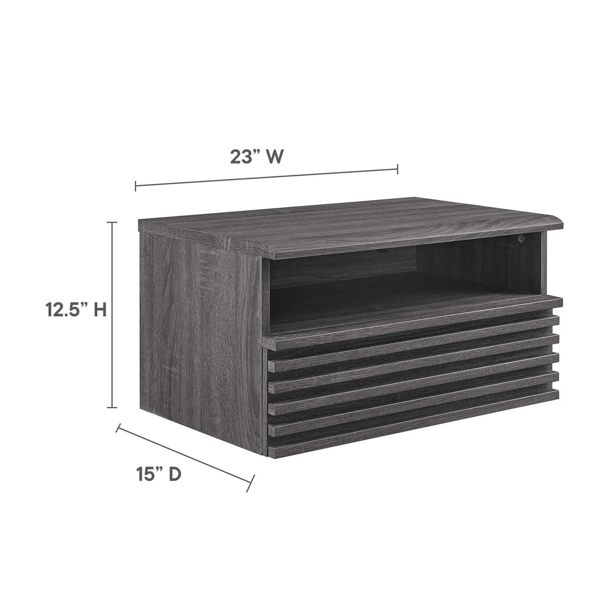 Render Wall-Mount Nightstand by Modway by HouseOfZazla