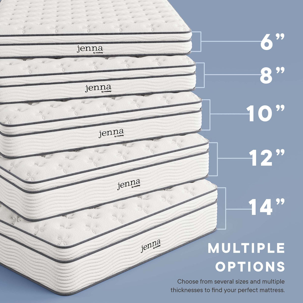 Jenna 12" Innerspring and Foam Queen Mattress by Modway, photo 7 of 19