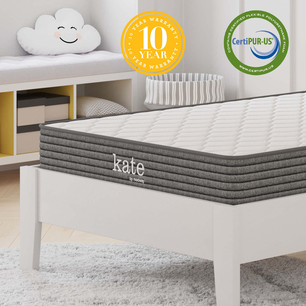 Kate 6" Narrow Twin Mattress by Modway, photo 17 of 17