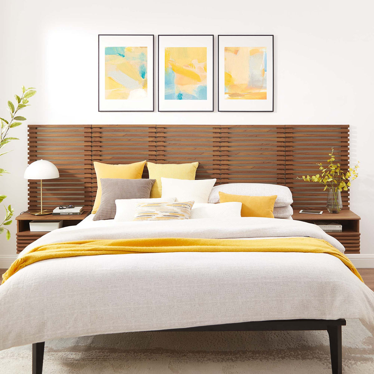 Render Wall Mount Headboard and Modern Nightstands by Modway, photo 13 of 21