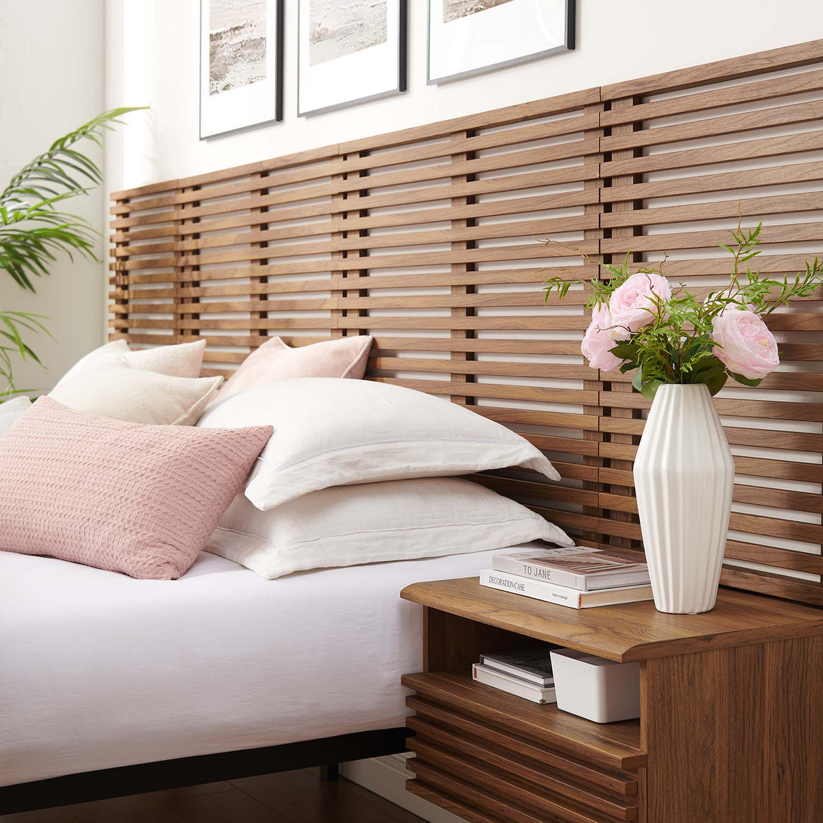 Render Wall Mount Headboard and Modern Nightstands by Modway, photo 21 of 21
