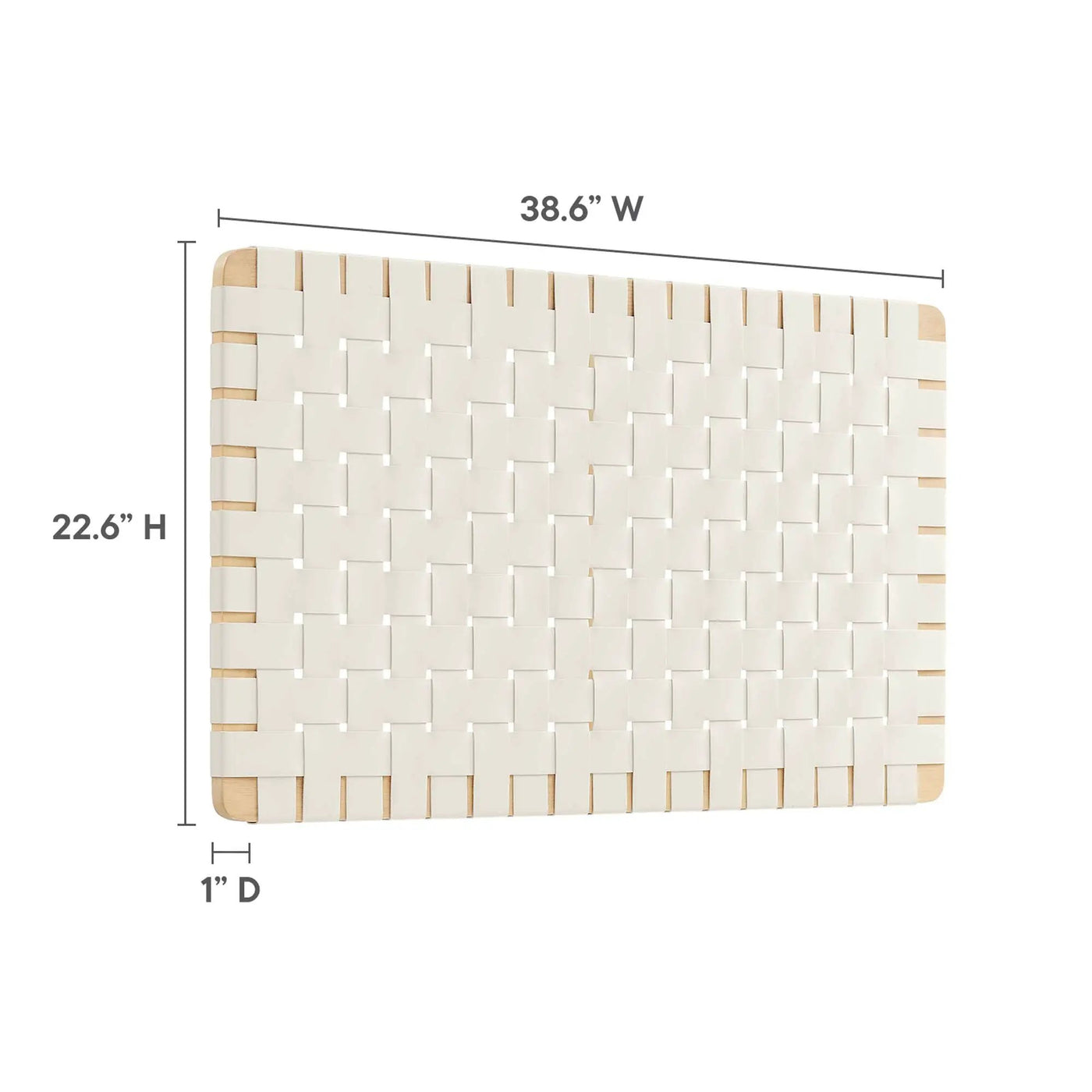 Sparta Weave Wall-Mount Vegan Leather Twin Headboard by Modway by HouseOfZazla