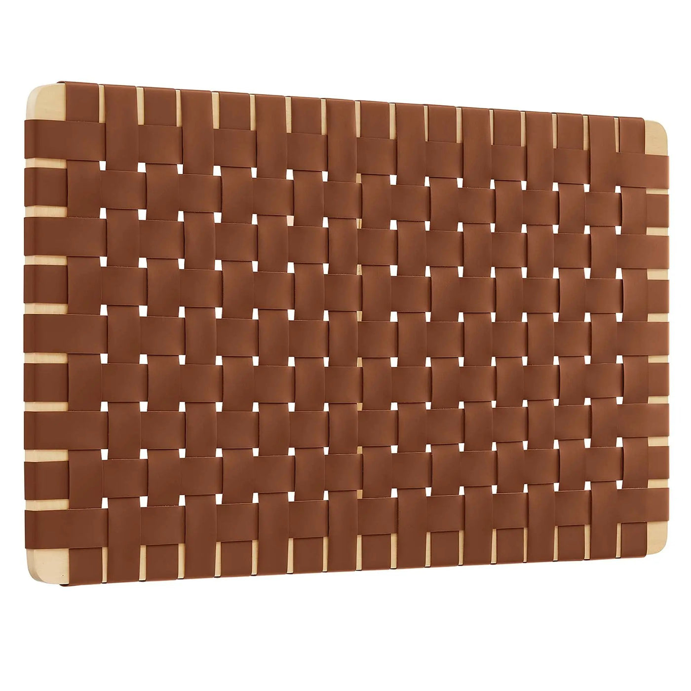 Sparta Weave Wall-Mount Vegan Leather Twin Headboard by Modway by HouseOfZazla