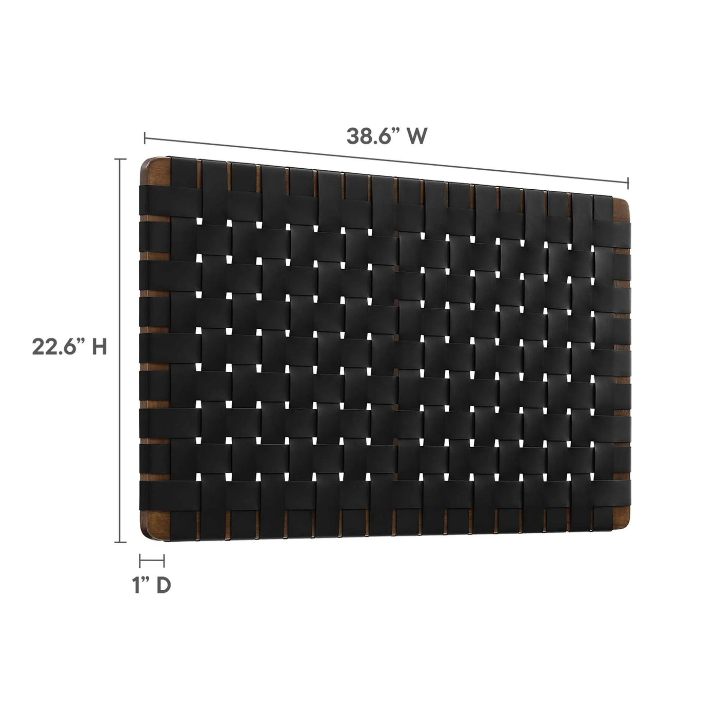 Sparta Weave Wall-Mount Vegan Leather Twin Headboard by Modway by HouseOfZazla