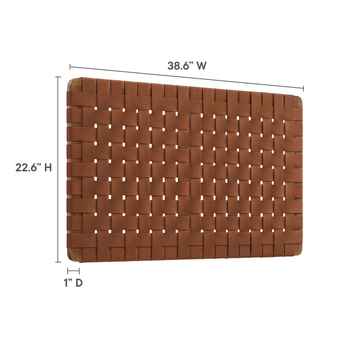 Sparta Weave Wall-Mount Vegan Leather Twin Headboard by Modway by HouseOfZazla
