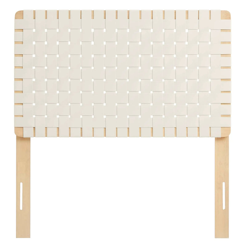 Sparta Weave Vegan Leather Twin Headboard by HouseOfZazla