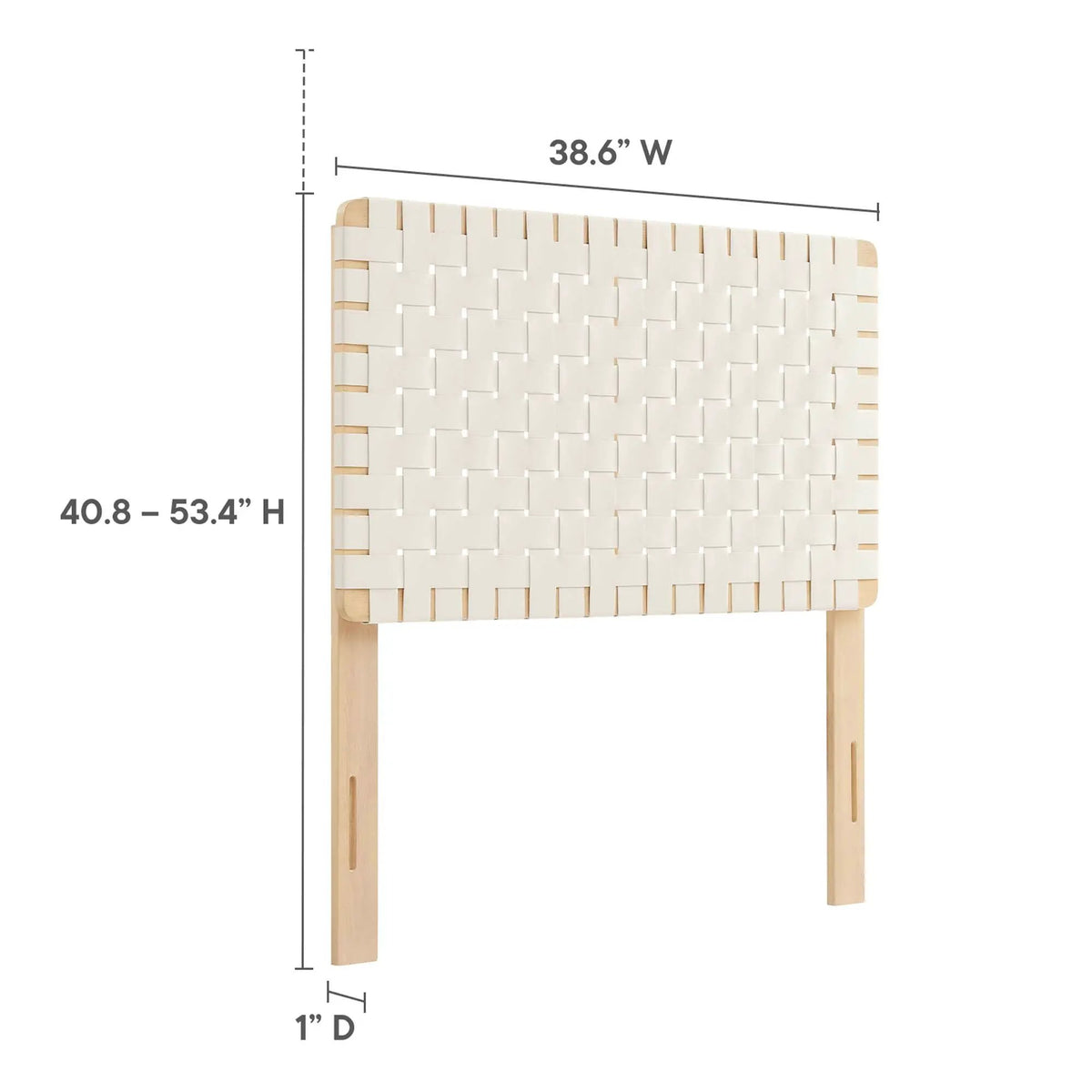 Sparta Weave Vegan Leather Twin Headboard by HouseOfZazla