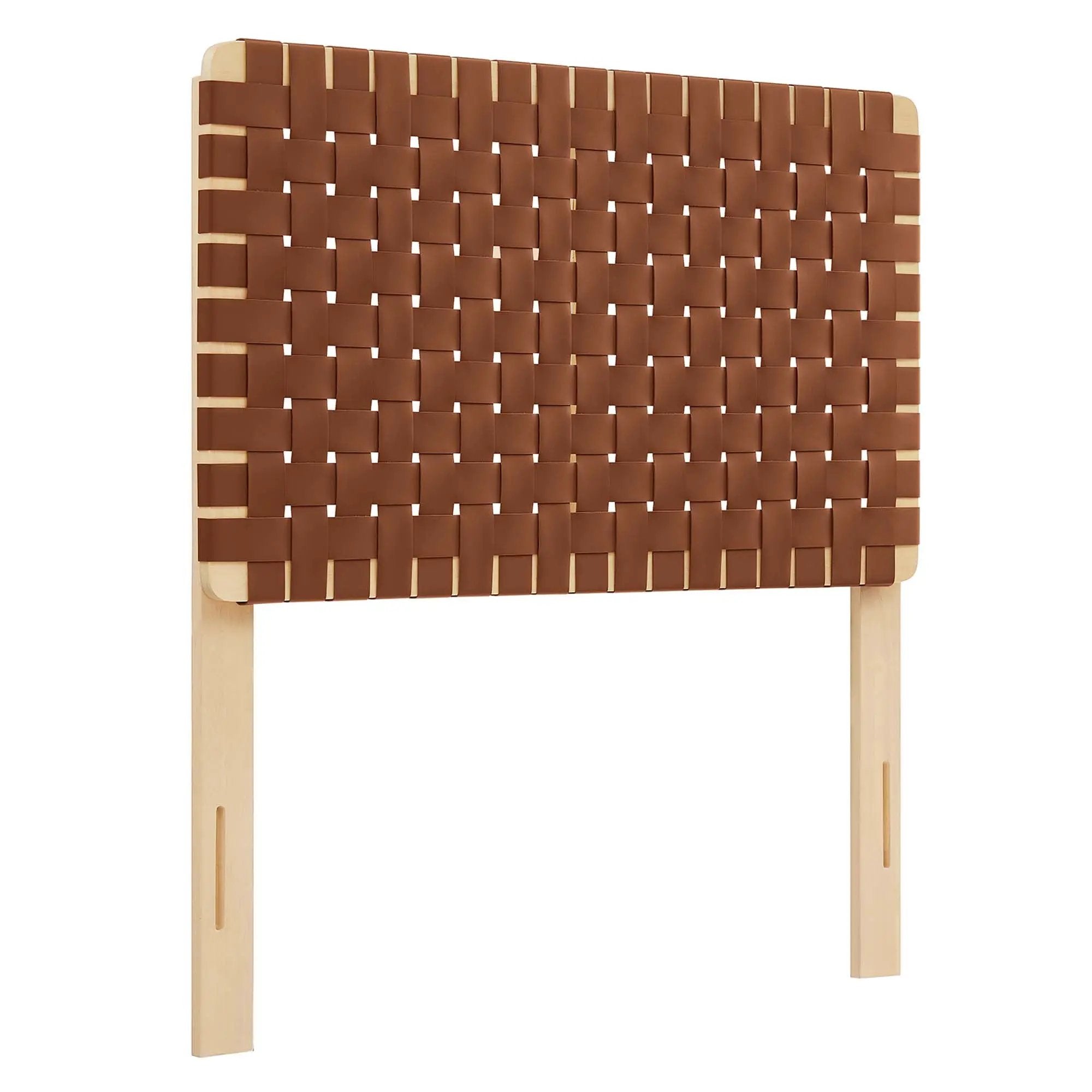 Sparta Weave Vegan Leather Twin Headboard by HouseOfZazla