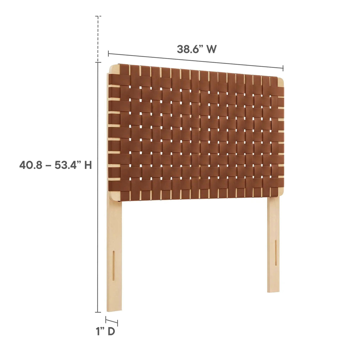 Sparta Weave Vegan Leather Twin Headboard by HouseOfZazla