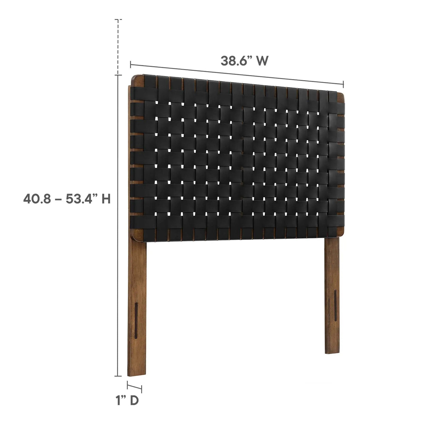 Sparta Weave Vegan Leather Twin Headboard by HouseOfZazla