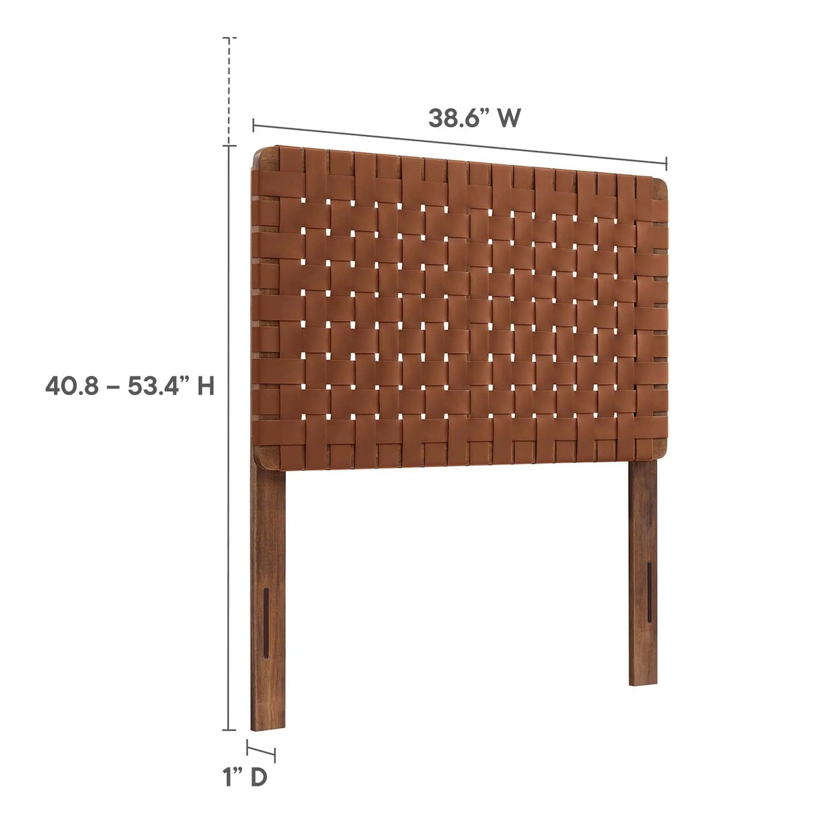 Sparta Weave Vegan Leather Twin Headboard by HouseOfZazla