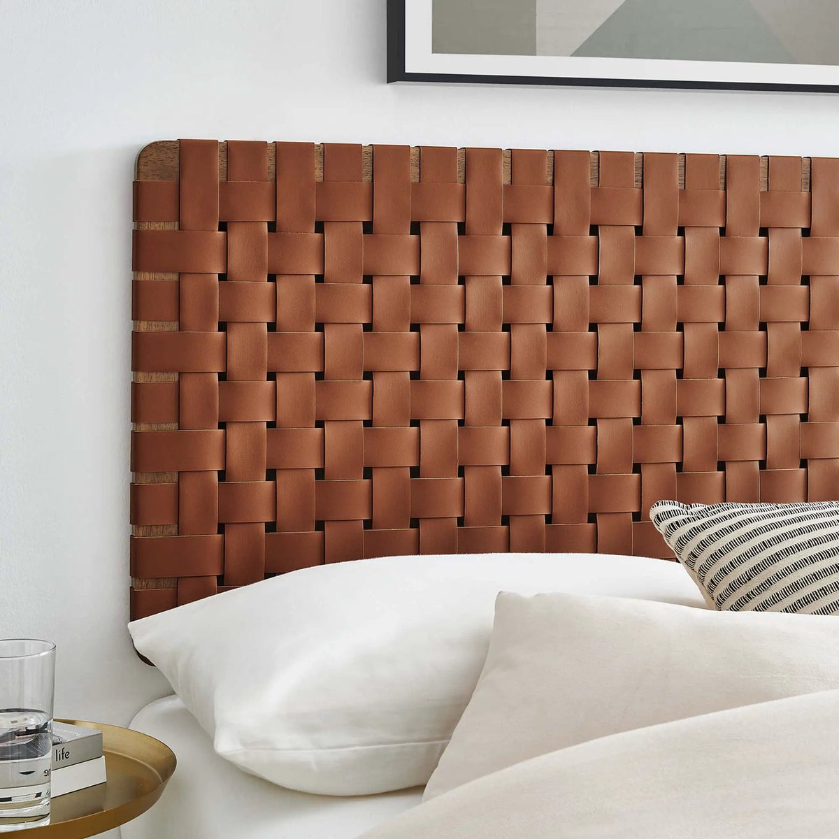 Sparta Weave Vegan Leather Full Headboard by Modway by HouseOfZazla