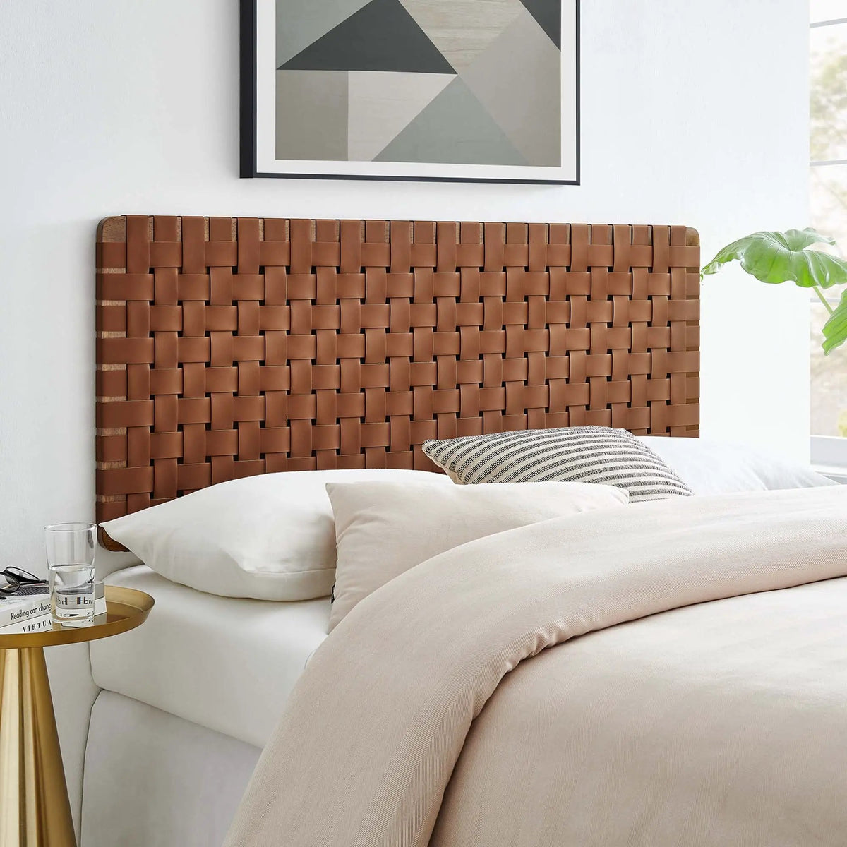Sparta Weave Vegan Leather Full Headboard by Modway by HouseOfZazla