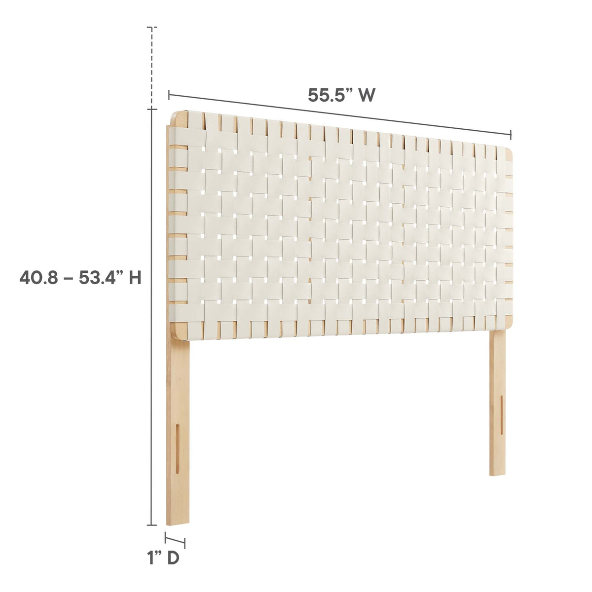 Sparta Weave Vegan Leather Headboard by Modway, photo 3 of 47
