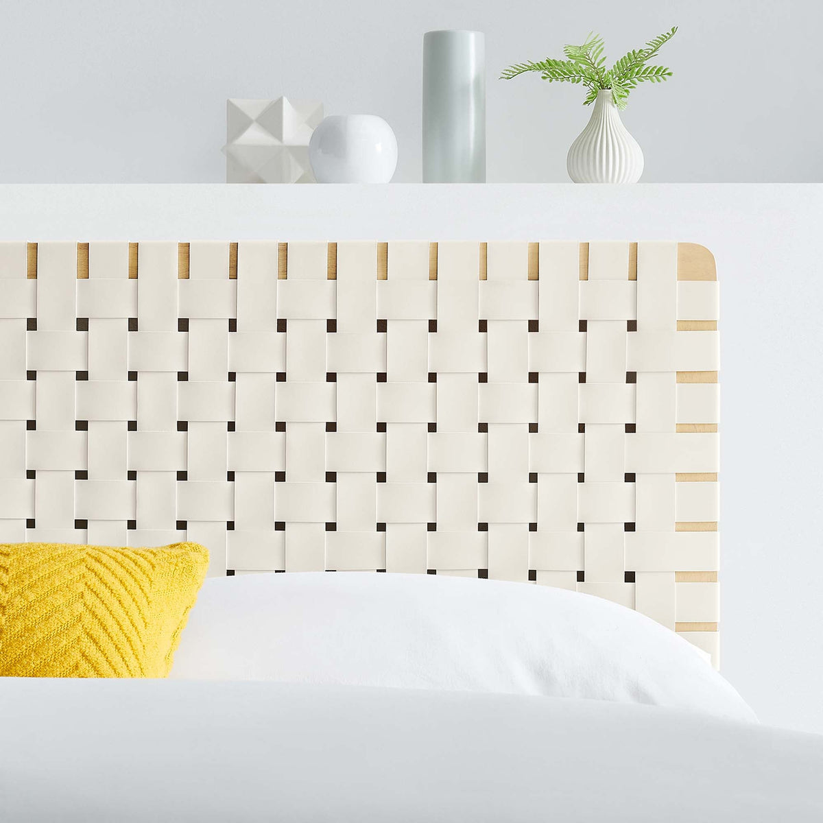 Sparta Weave Vegan Leather Headboard by Modway, photo 8 of 47