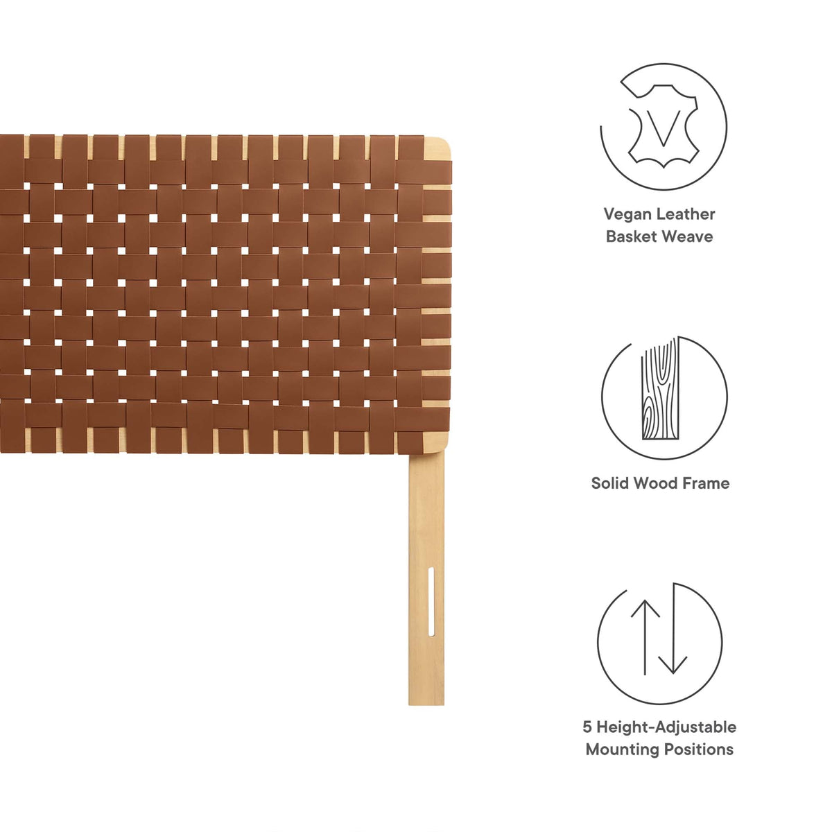 Sparta Weave Vegan Leather Headboard by Modway, photo 10 of 47