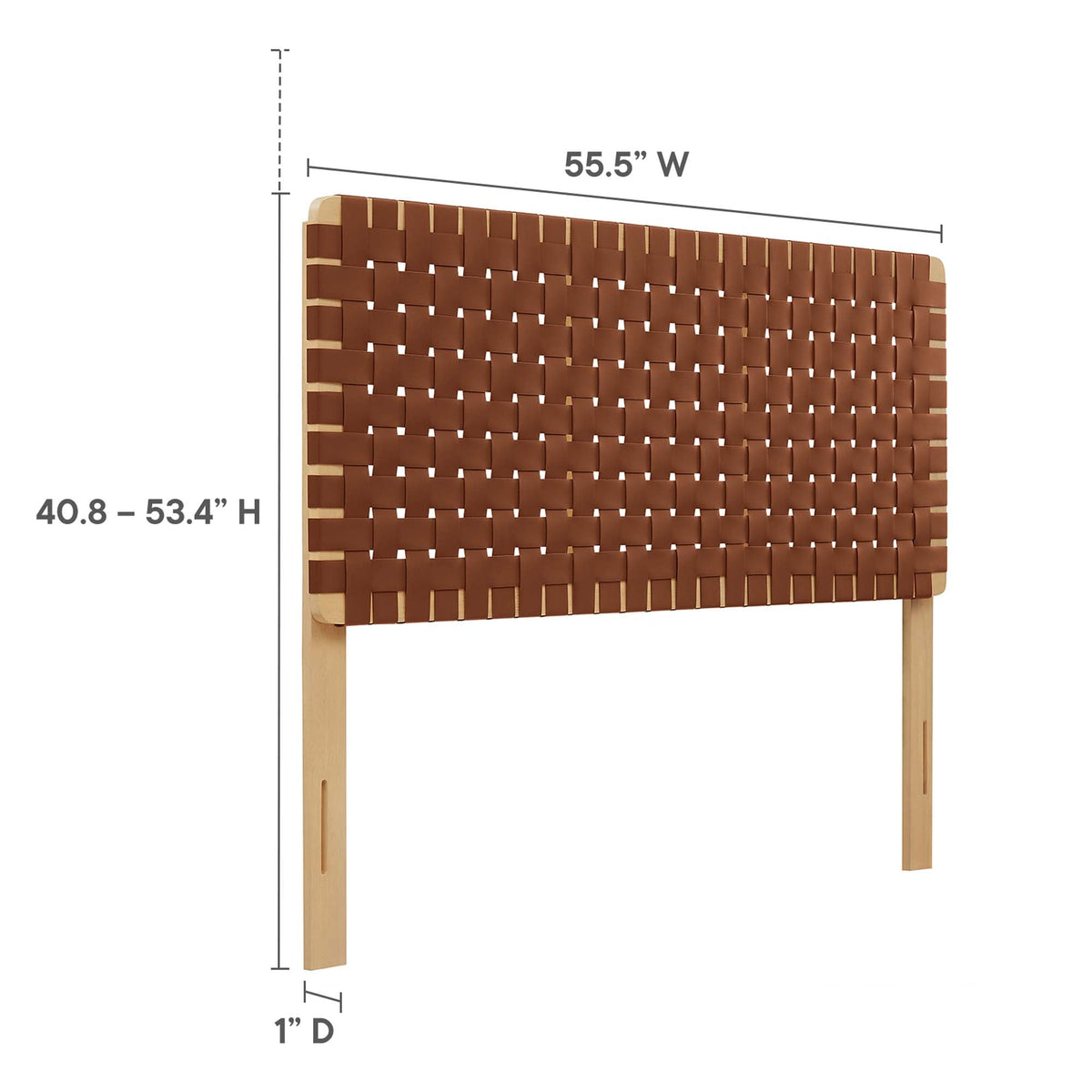 Sparta Weave Vegan Leather Headboard by Modway, photo 11 of 47