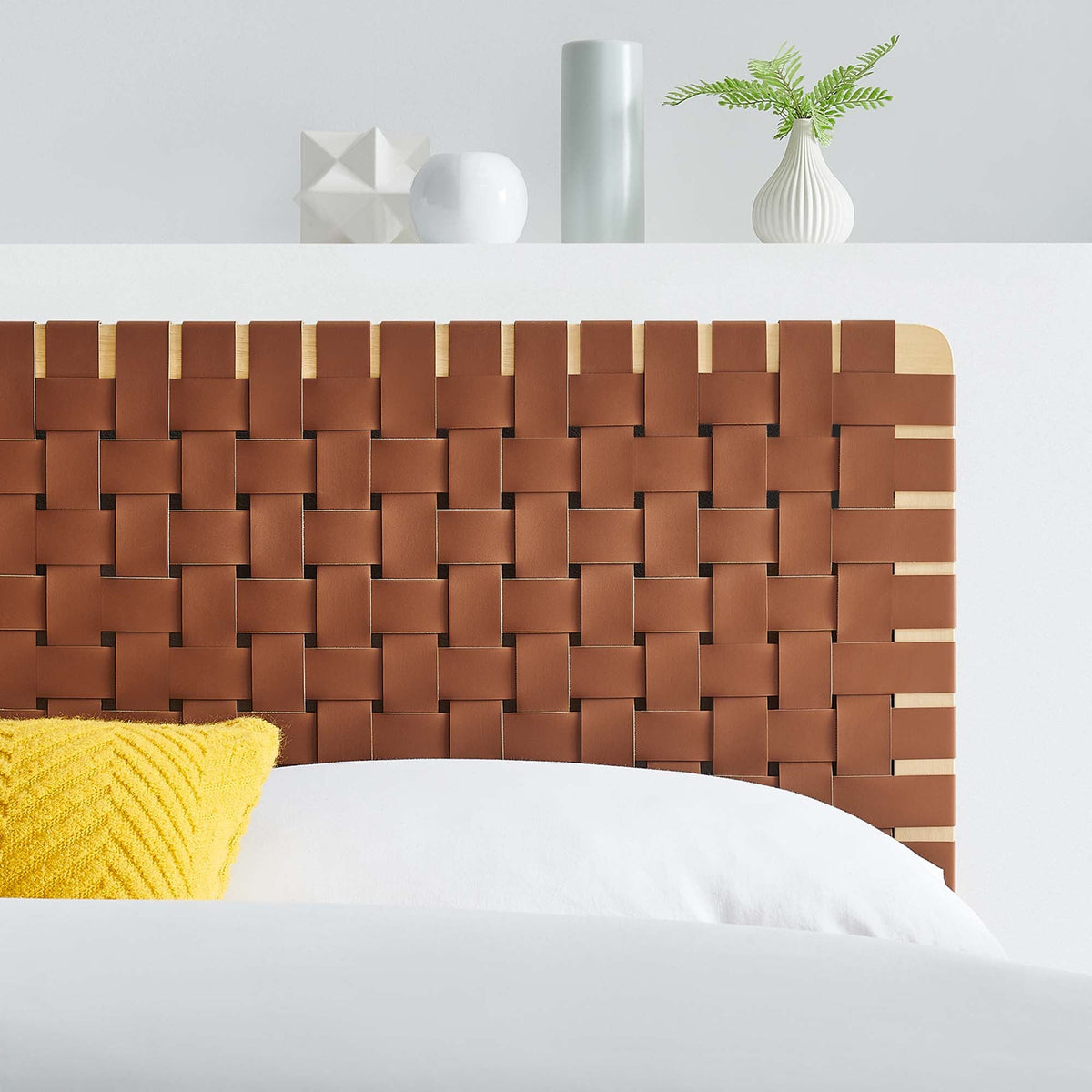 Sparta Weave Vegan Leather Headboard by Modway, photo 16 of 47