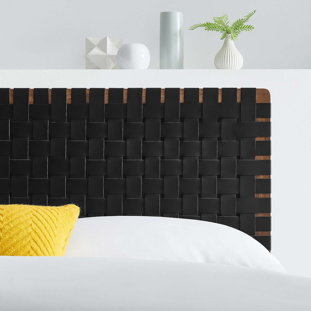Sparta Weave Vegan Leather Headboard by Modway, photo 24 of 47