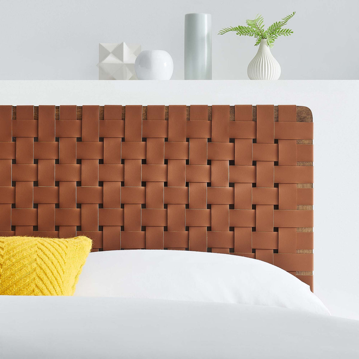 Sparta Weave Vegan Leather Headboard by Modway, photo 32 of 47