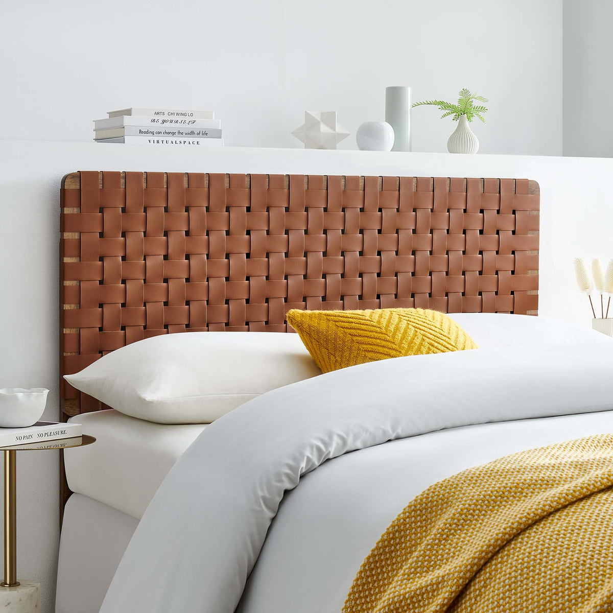Sparta Weave Vegan Leather Headboard by Modway, photo 31 of 47