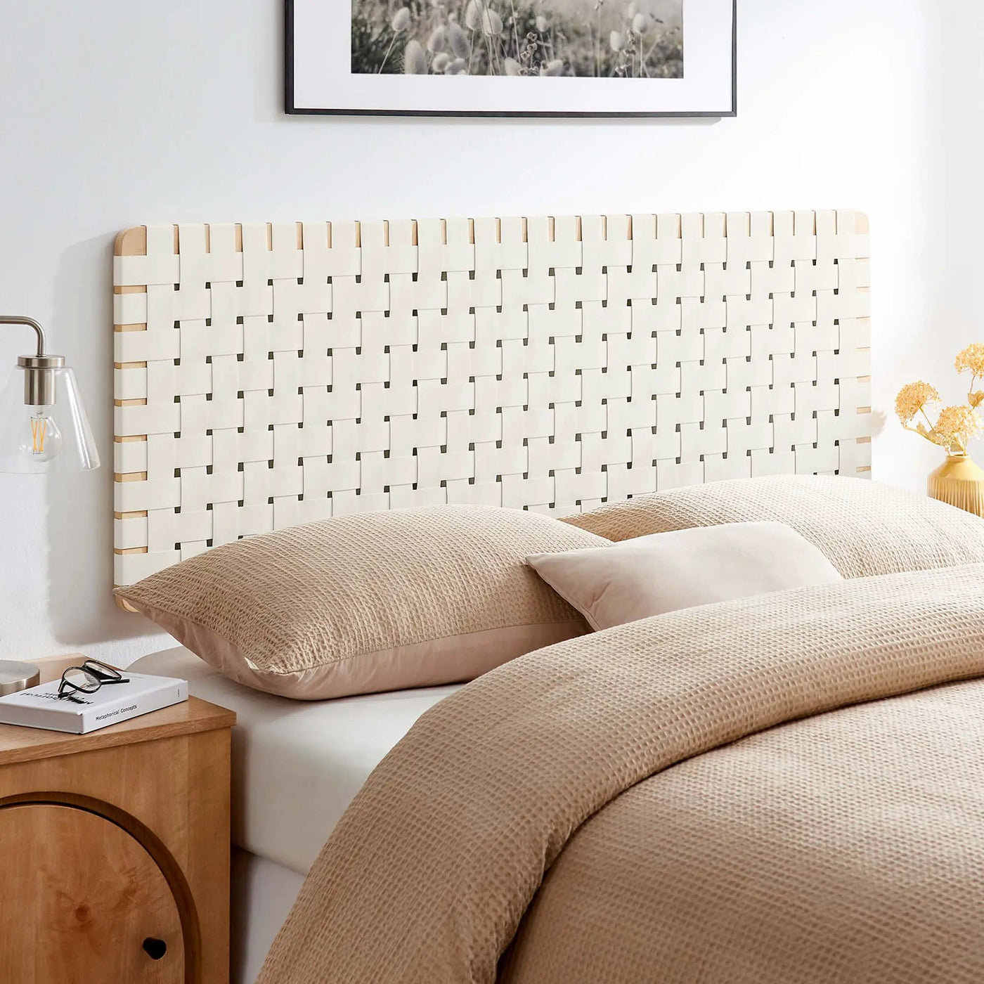 Sparta Vegan Leather Weave Queen Headboard by Modway by HouseOfZazla