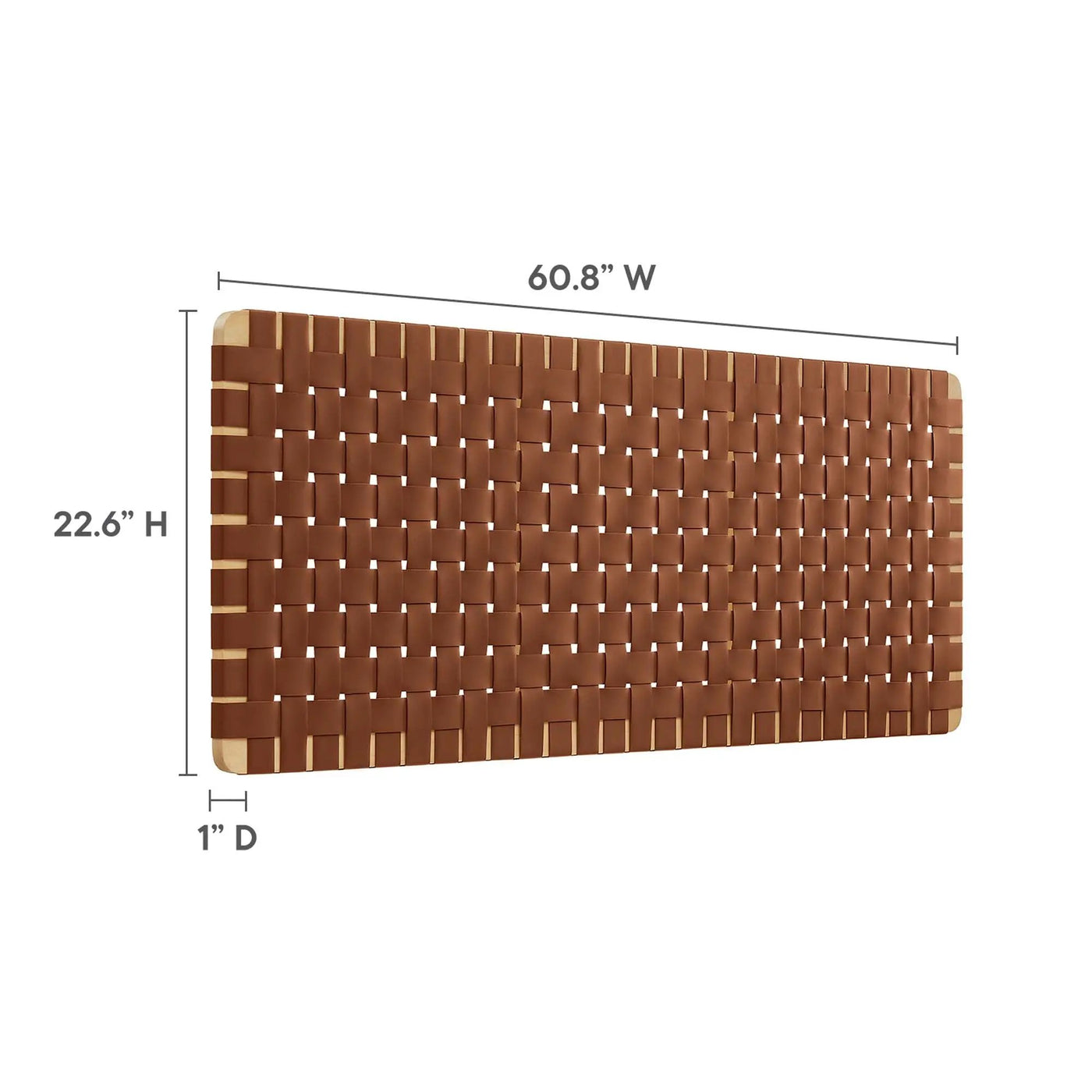 Sparta Vegan Leather Weave Queen Headboard by Modway by HouseOfZazla