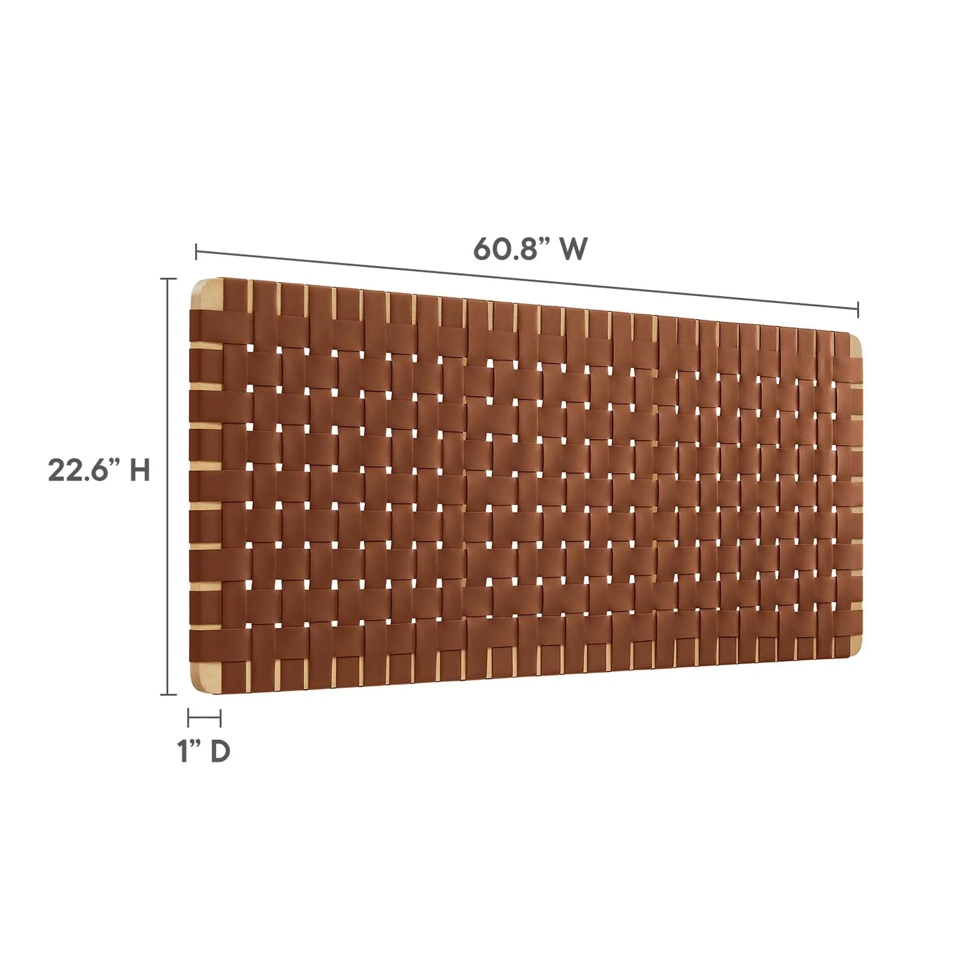 Sparta Vegan Leather Weave Queen Headboard by Modway by HouseOfZazla