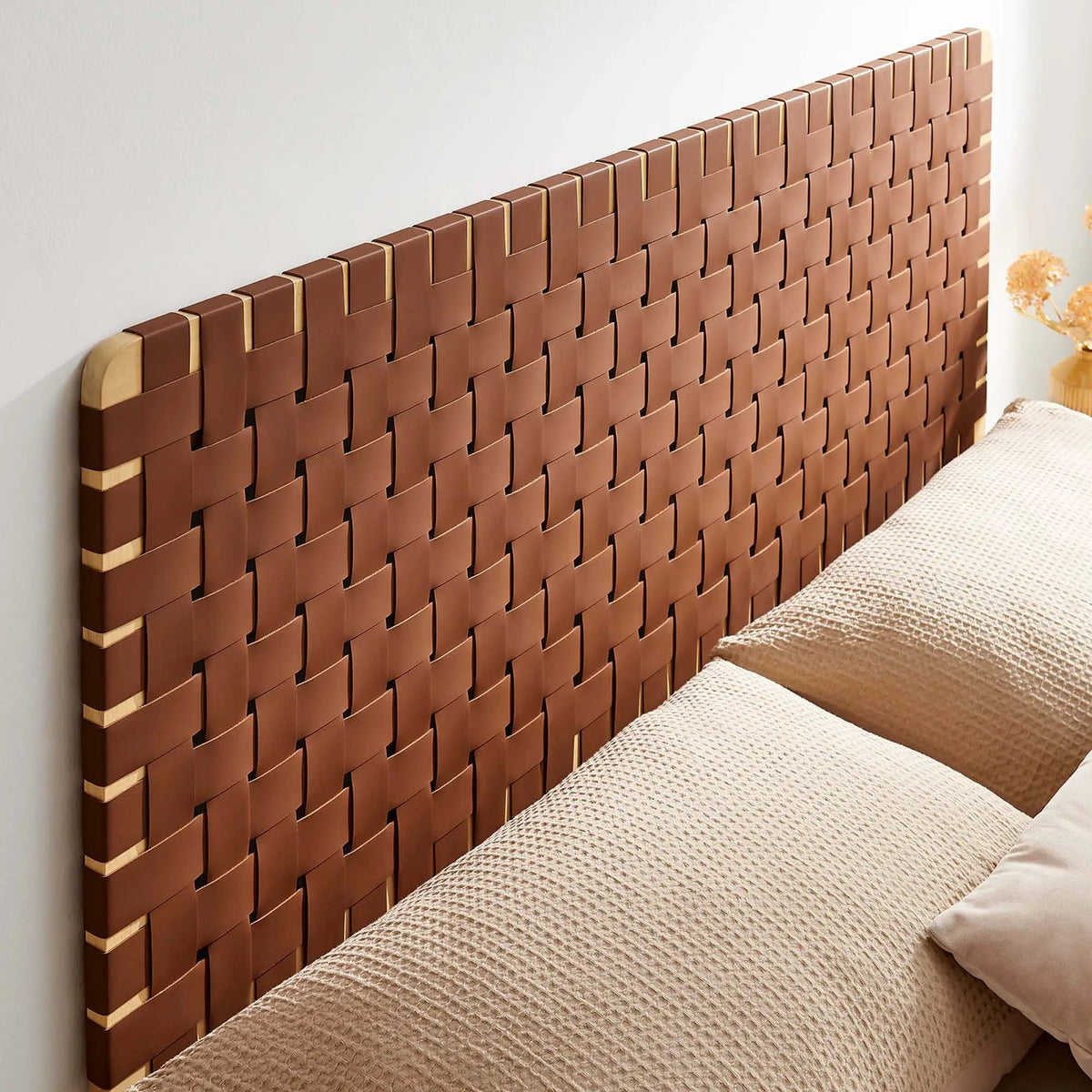 Sparta Vegan Leather Weave Queen Headboard by Modway by HouseOfZazla