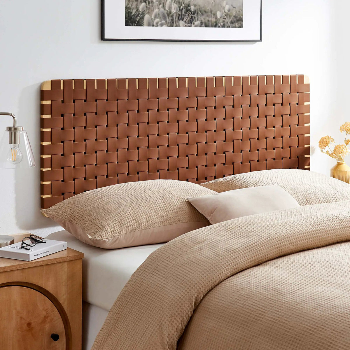 Sparta Vegan Leather Weave Queen Headboard by Modway by HouseOfZazla