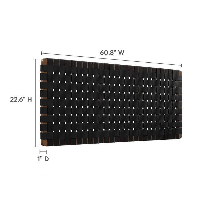 Sparta Vegan Leather Weave Queen Headboard by Modway by HouseOfZazla