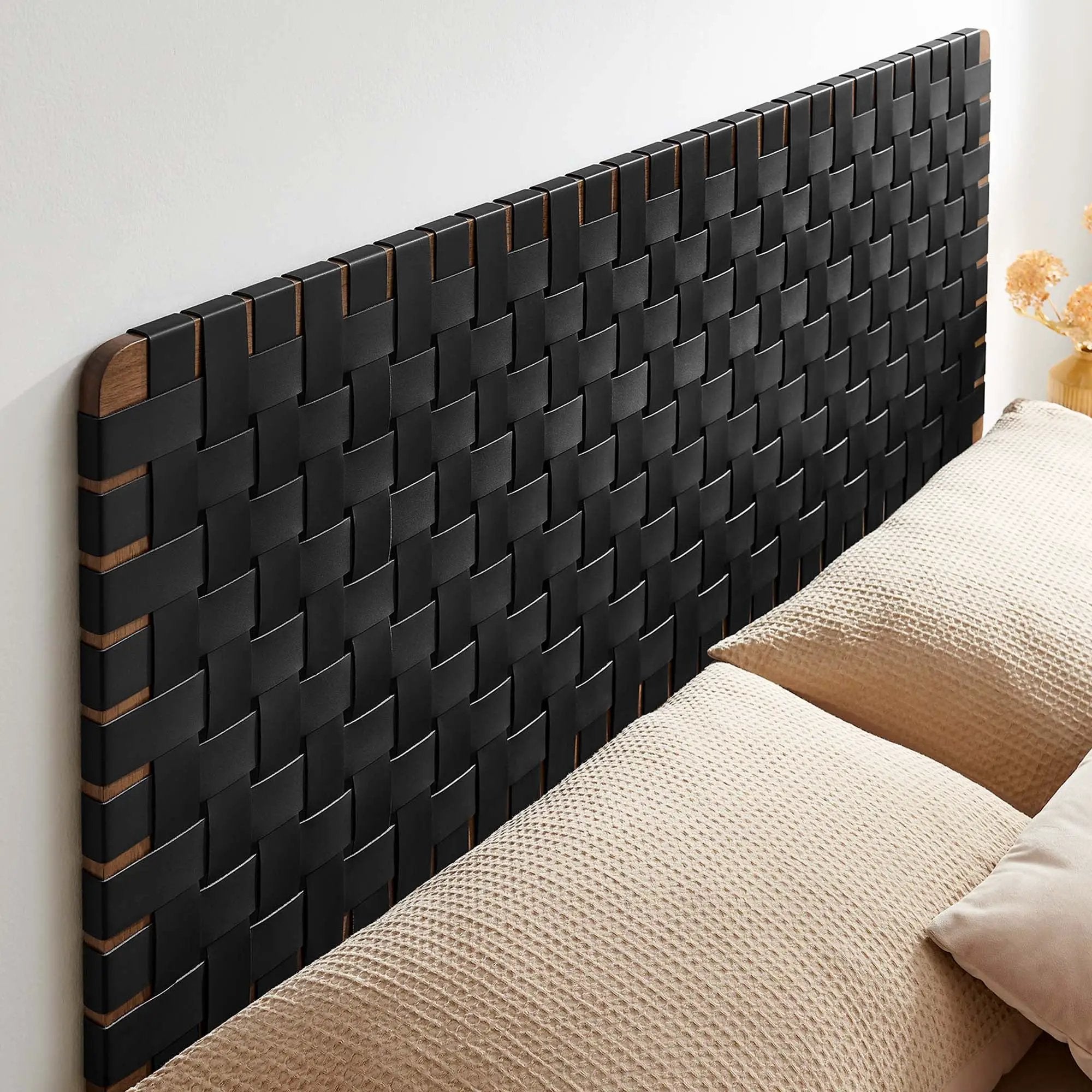 Sparta Vegan Leather Weave Queen Headboard by Modway by HouseOfZazla