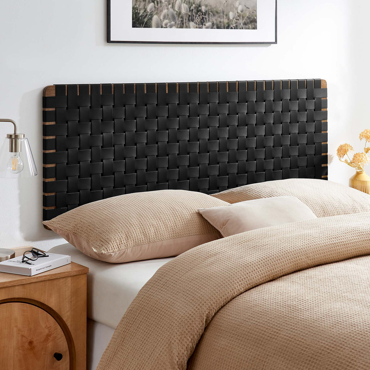 Sparta Vegan Leather Weave Queen Headboard by Modway by HouseOfZazla