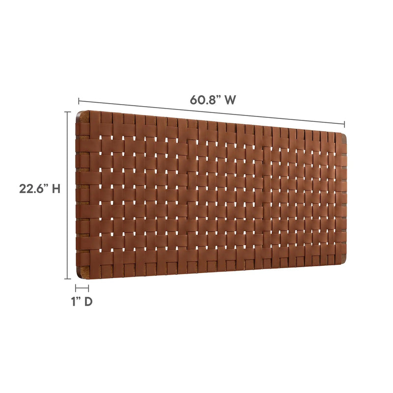 Sparta Vegan Leather Weave Queen Headboard by Modway by HouseOfZazla