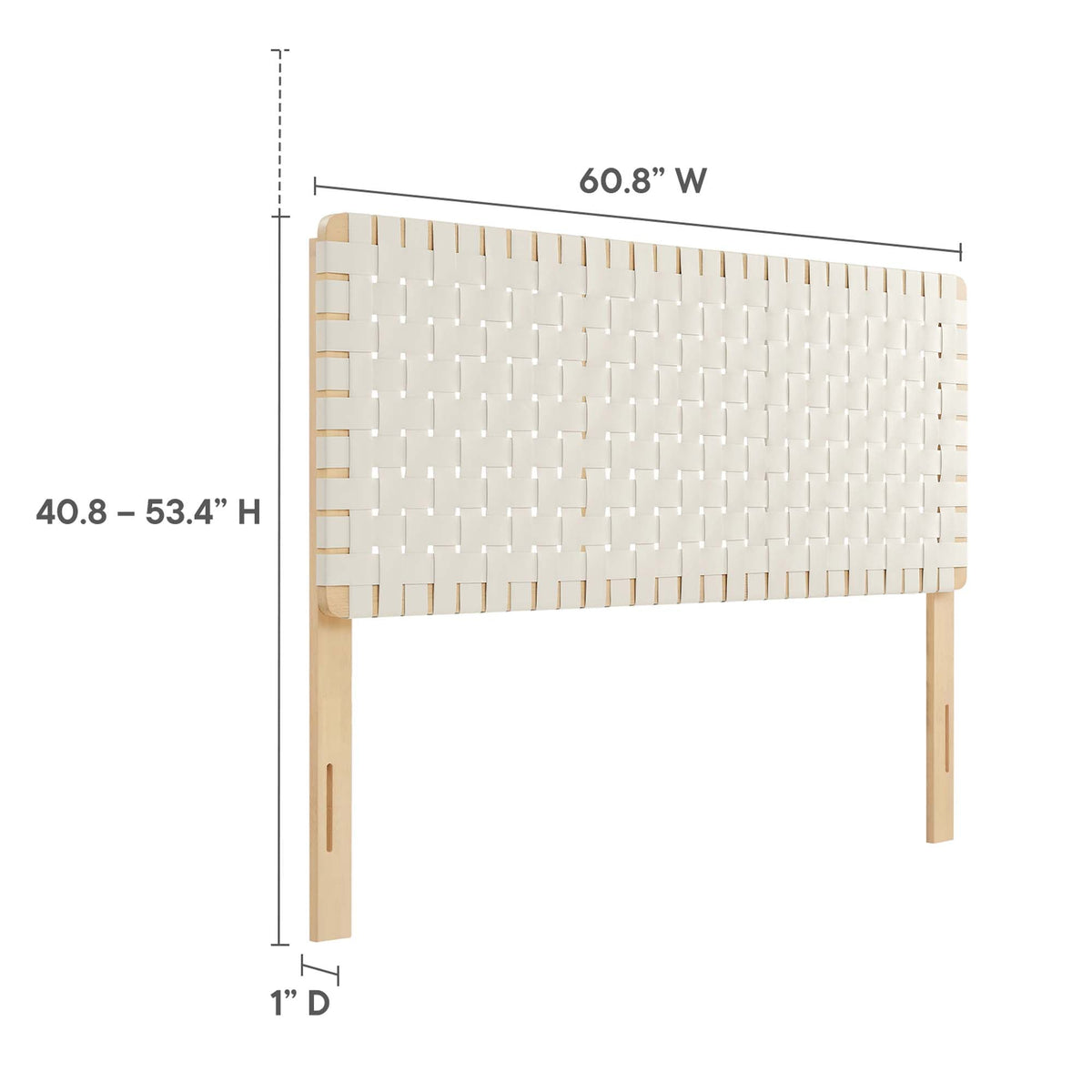 Sparta Weave Vegan Leather Headboard by Modway, photo 35 of 47
