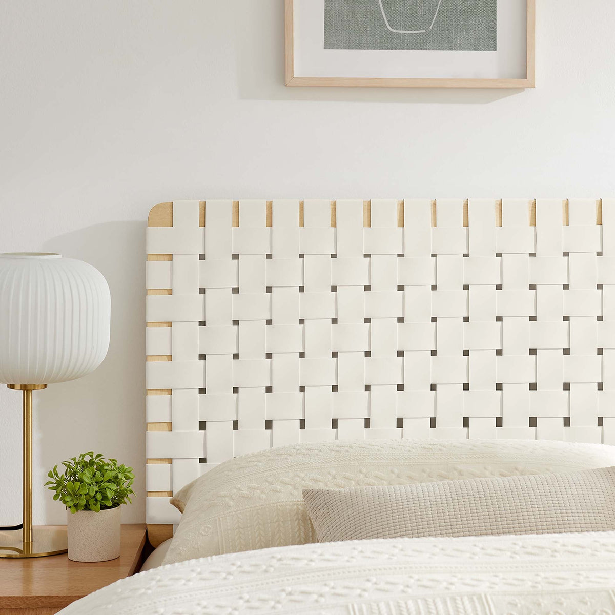 Sparta Weave Vegan Leather Headboard by Modway, photo 40 of 47