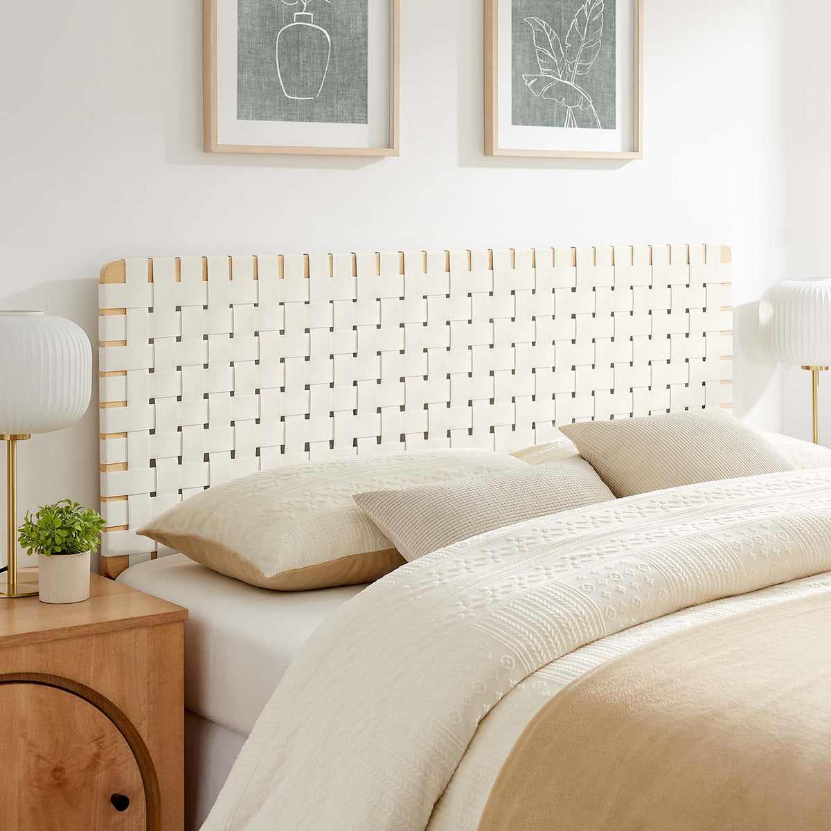 Sparta Weave Vegan Leather Headboard by Modway, photo 39 of 47