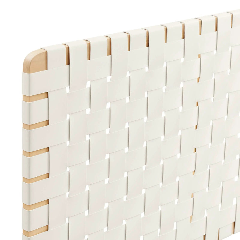 Sparta Weave Wall-Mount Vegan Leather King Headboard by HouseOfZazla