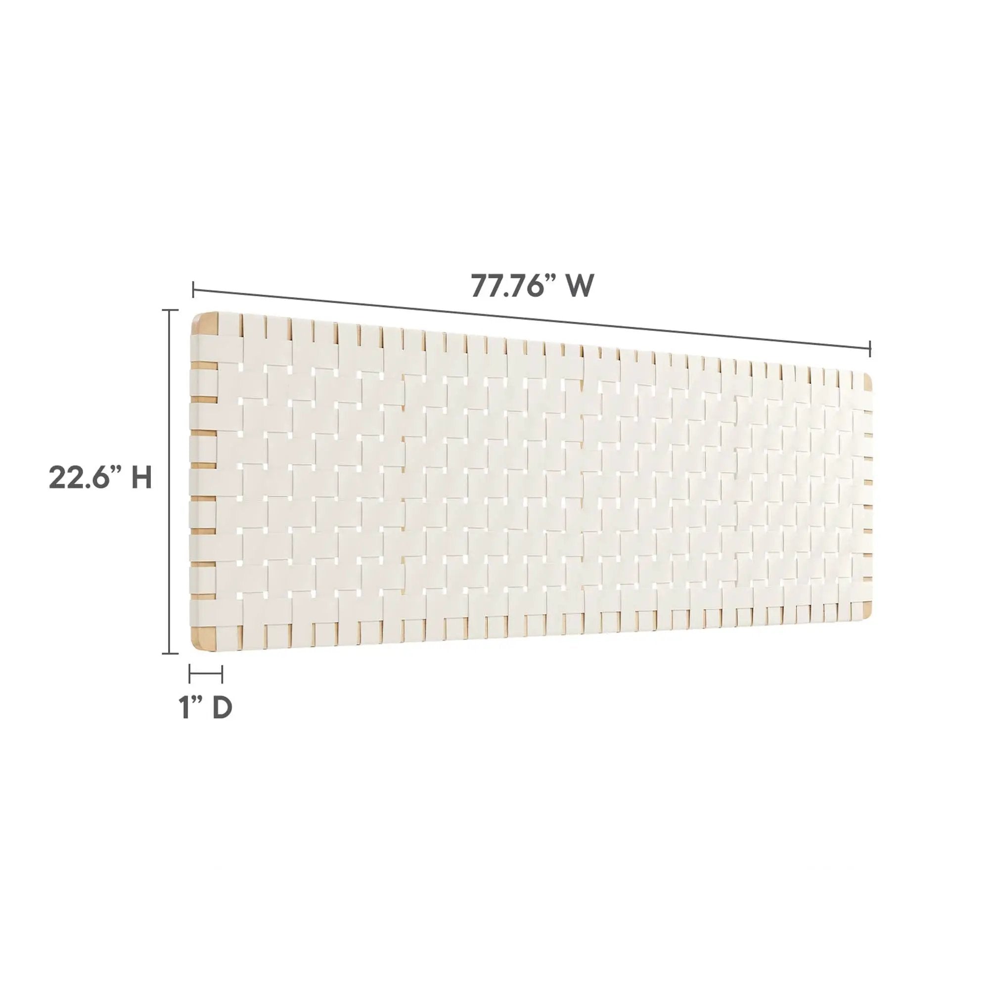 Sparta Weave Wall-Mount Vegan Leather King Headboard by HouseOfZazla