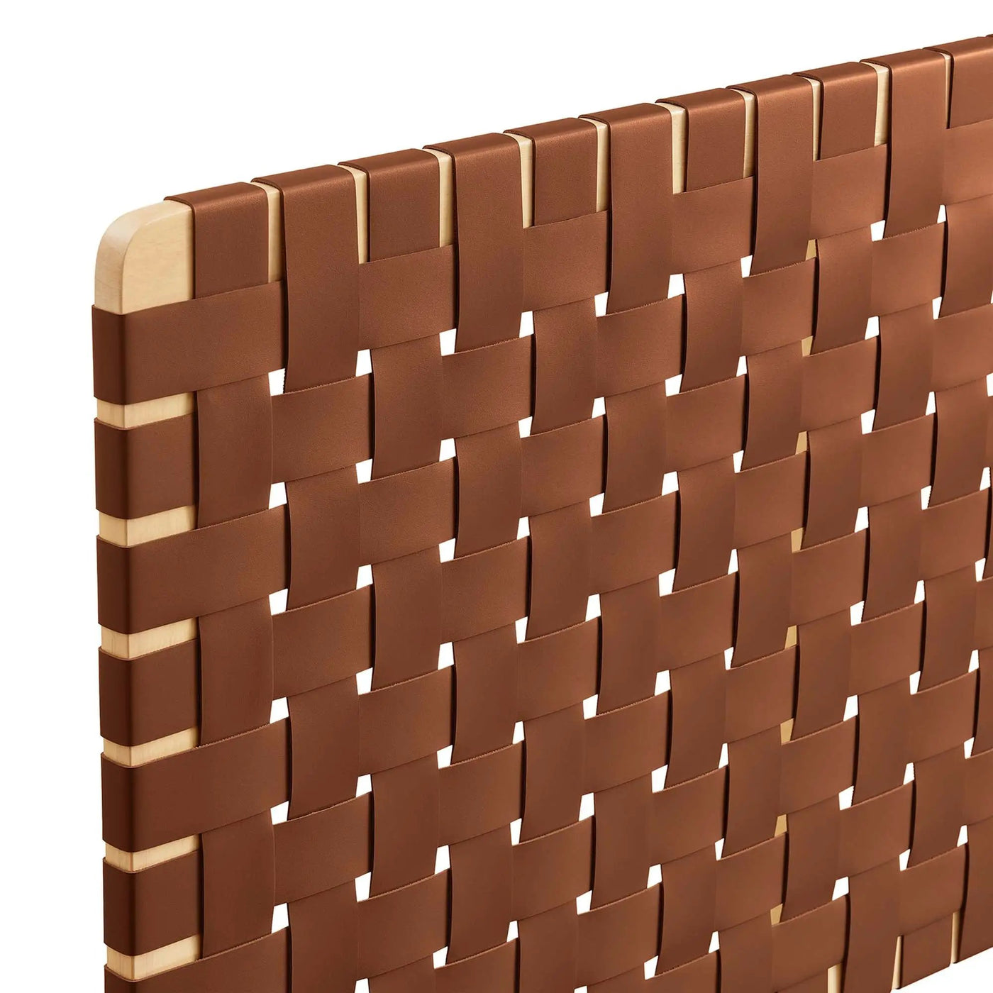 Sparta Weave Wall-Mount Vegan Leather King Headboard by HouseOfZazla