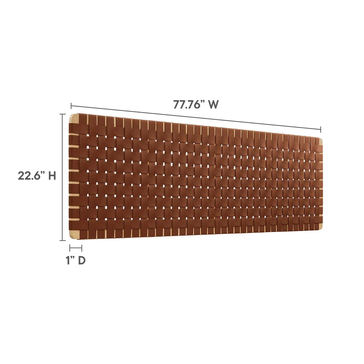 Sparta Weave Wall-Mount Vegan Leather King Headboard by HouseOfZazla