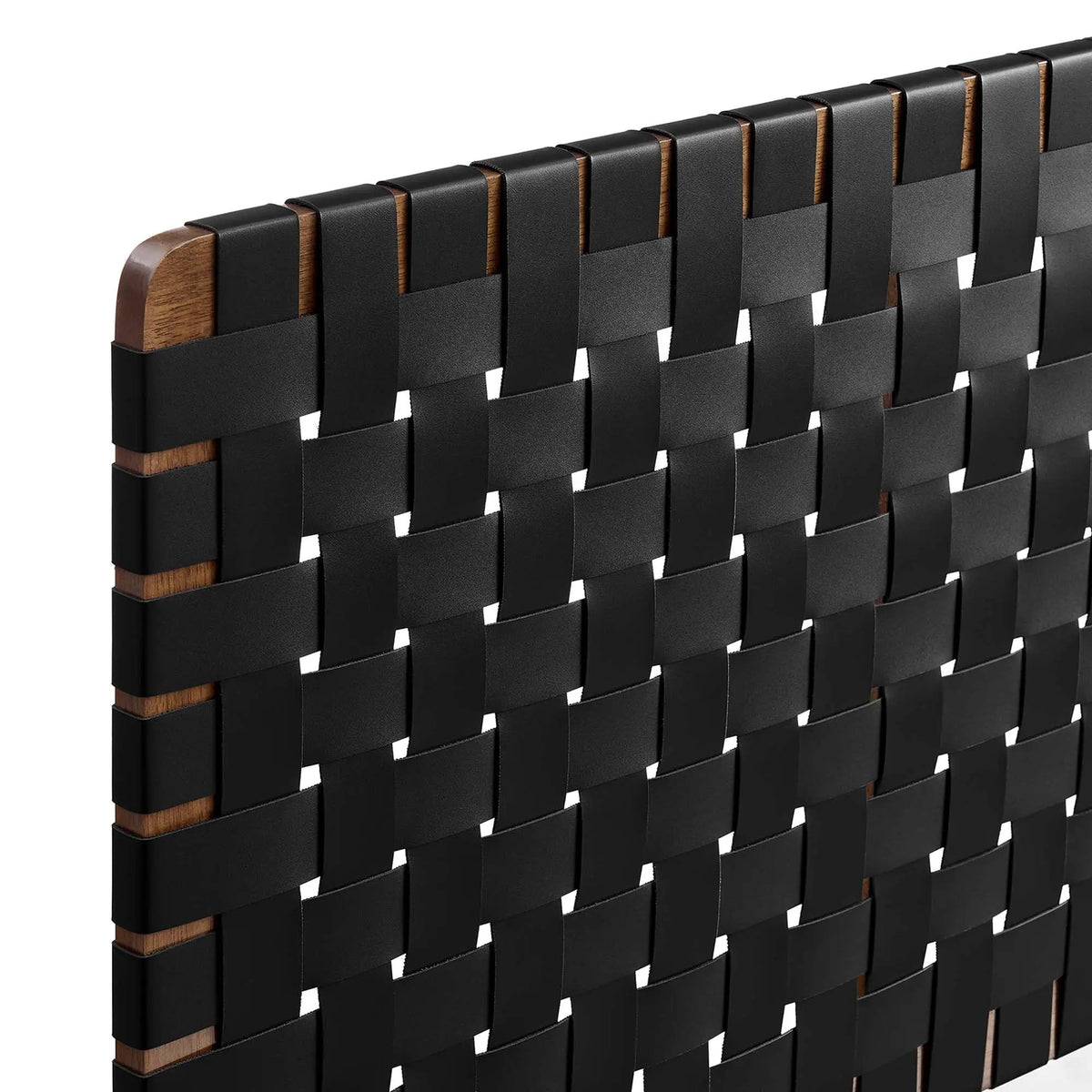 Sparta Weave Wall-Mount Vegan Leather King Headboard by HouseOfZazla
